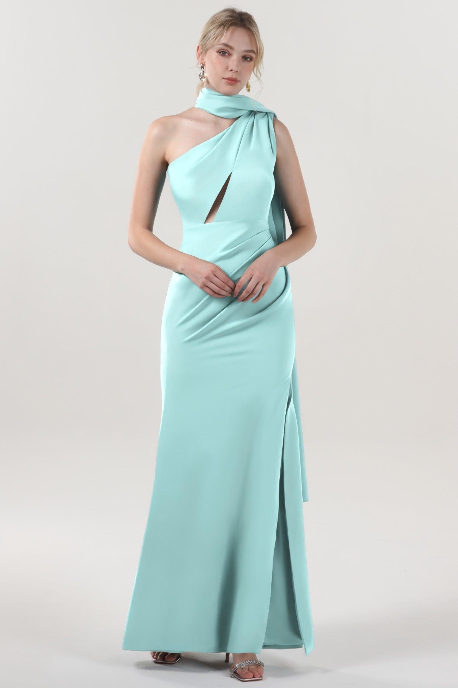 Sheath-Column Maxi Stretch Crepe Formal Dress CS0593 - COCOMELODY