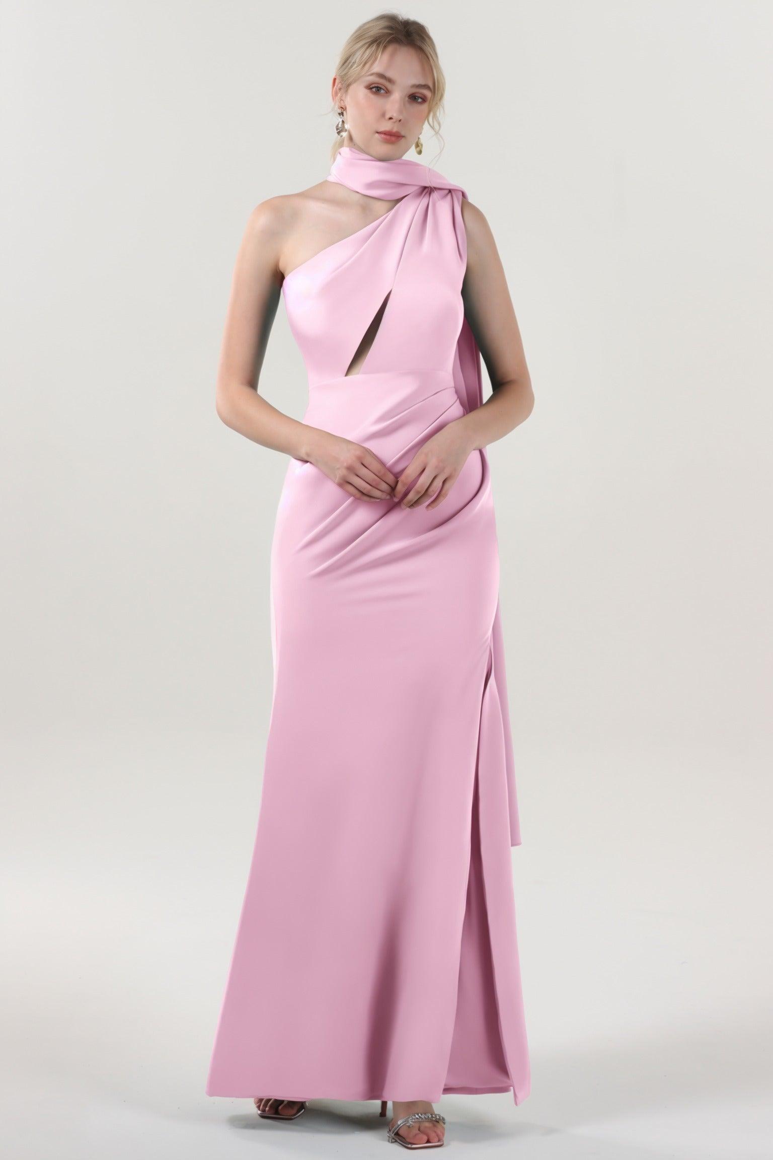 Sheath-Column Maxi Stretch Crepe Formal Dress CS0593 - COCOMELODY