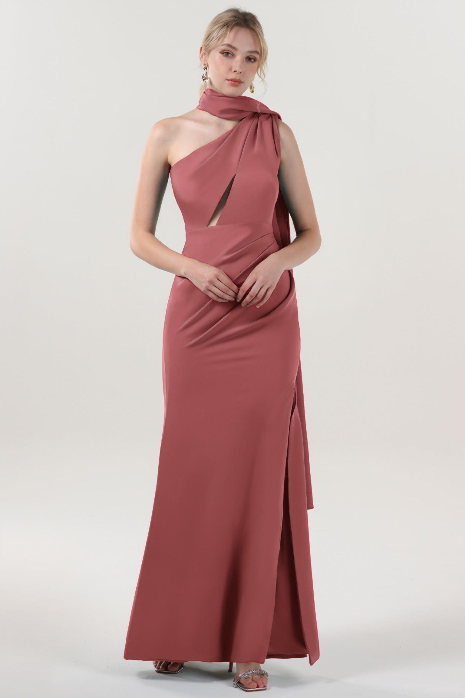 Sheath-Column Maxi Stretch Crepe Formal Dress CS0593 - COCOMELODY