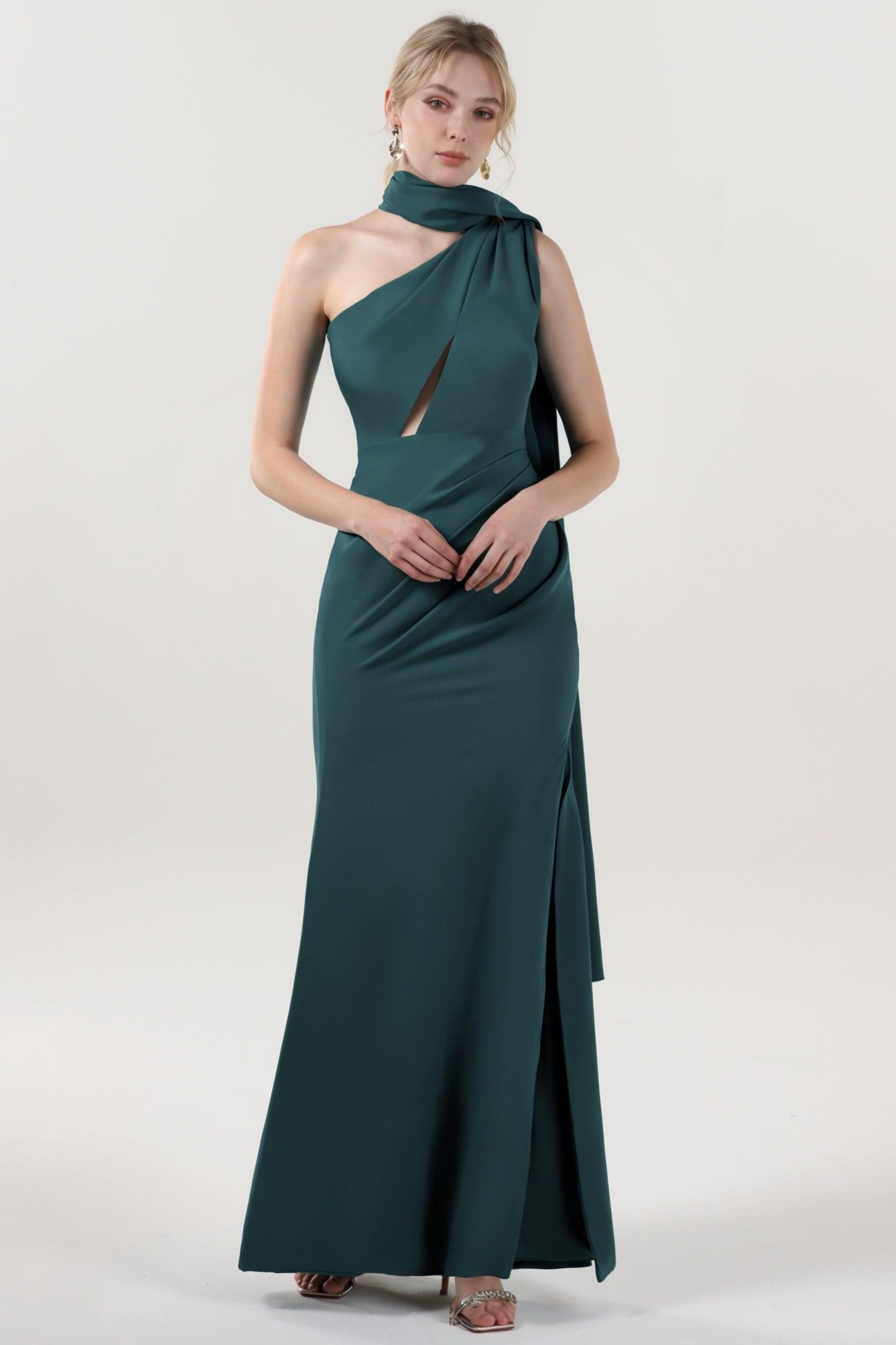 Sheath-Column Maxi Stretch Crepe Formal Dress CS0593 - COCOMELODY