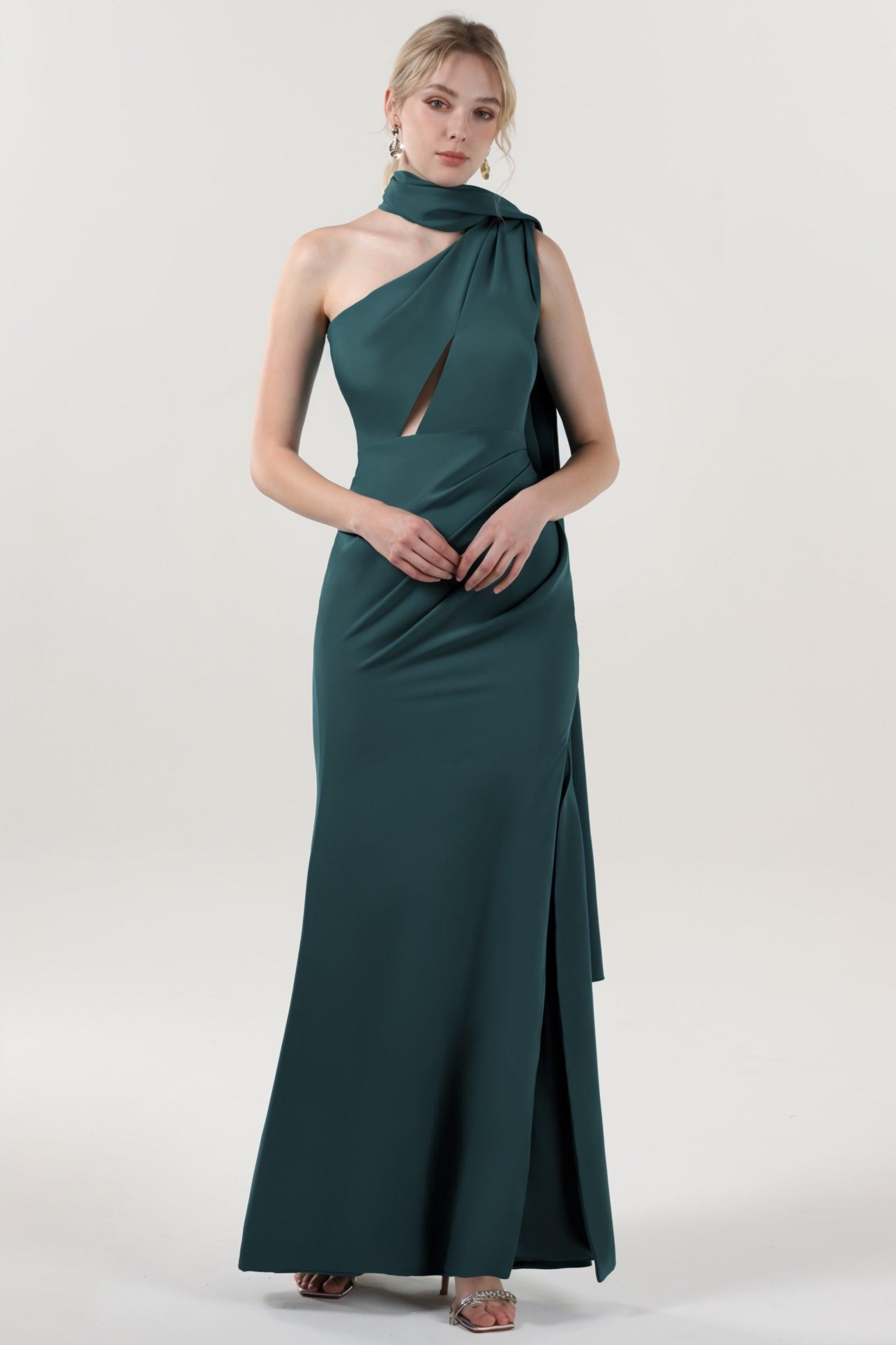 Sheath-Column Maxi Stretch Crepe Formal Dress CS0593 - COCOMELODY