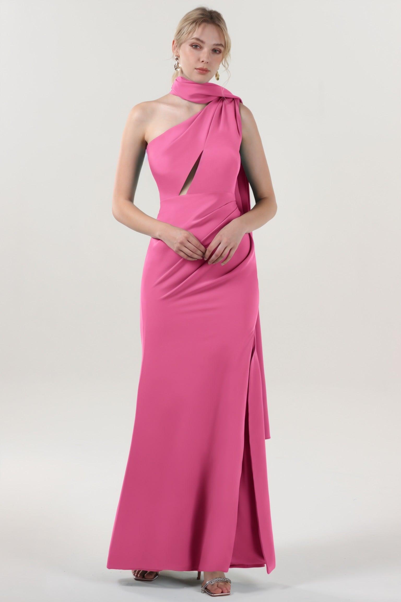 Sheath-Column Maxi Stretch Crepe Formal Dress CS0593 - COCOMELODY