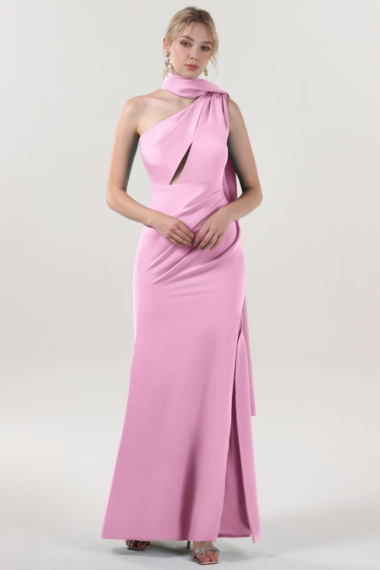 Sheath-Column Maxi Stretch Crepe Formal Dress CS0593 - COCOMELODY