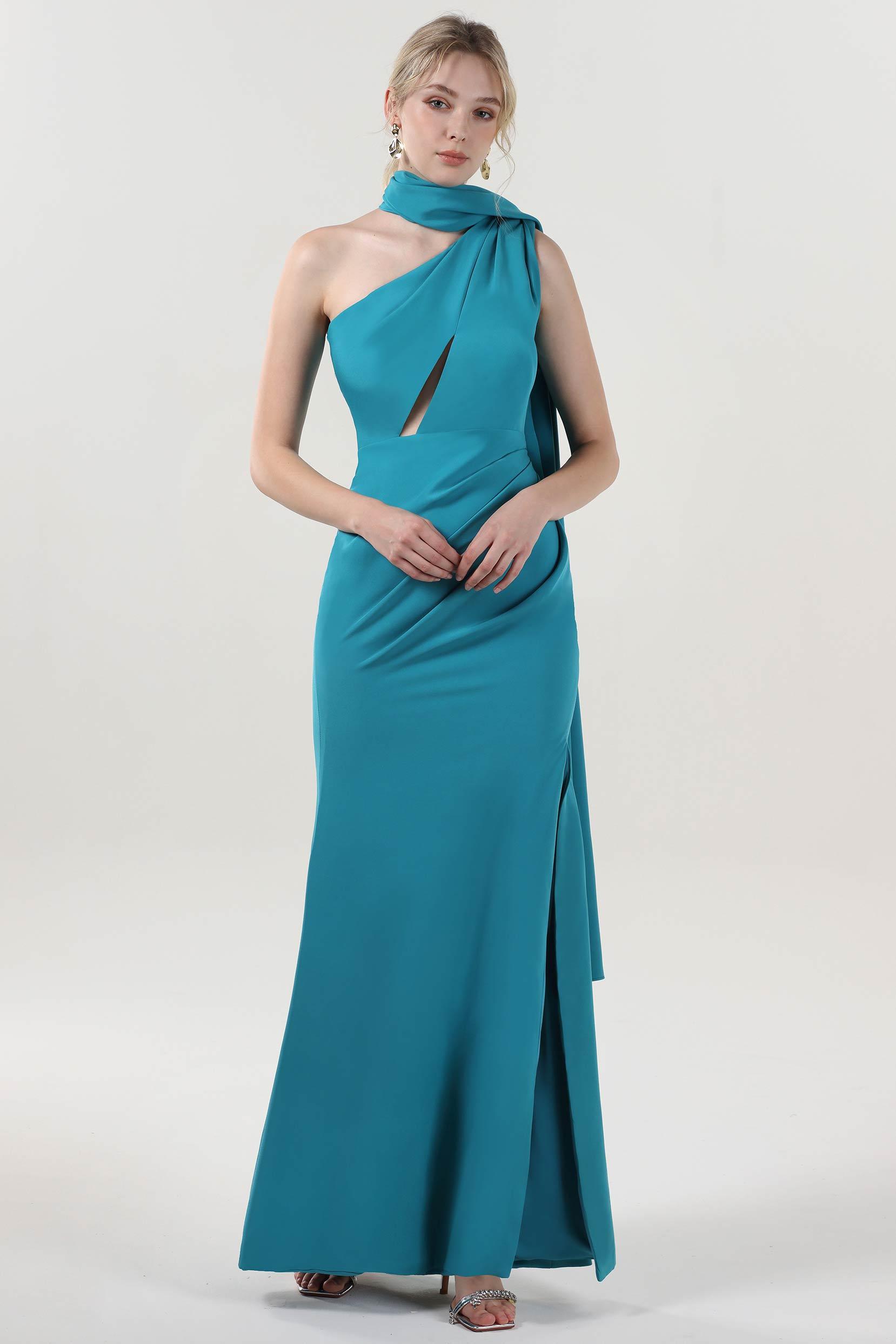 Sheath-Column Maxi Stretch Crepe Formal Dress CS0593 - COCOMELODY