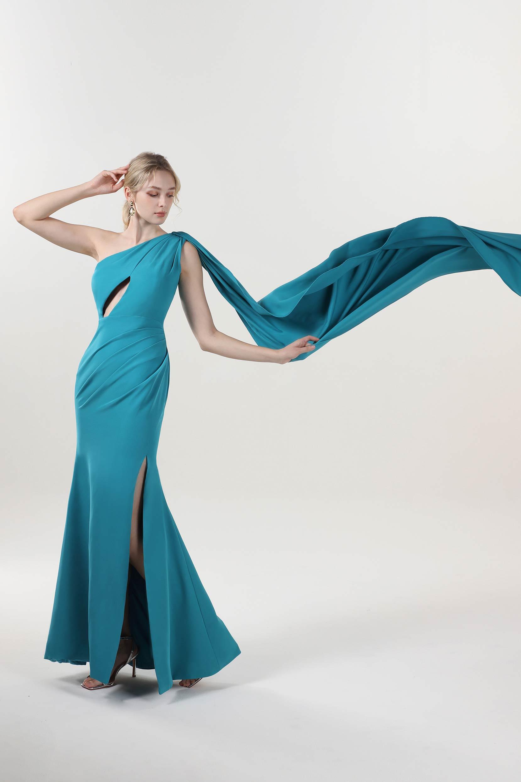 Sheath-Column Maxi Stretch Crepe Formal Dress CS0593 - COCOMELODY
