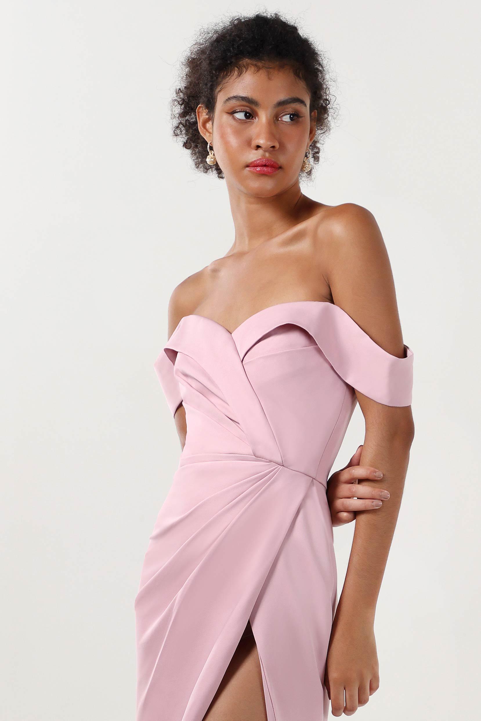 Sheath-Column Sweep-Brush Train Stretch Crepe Formal Dress CS0595 - COCOMELODY