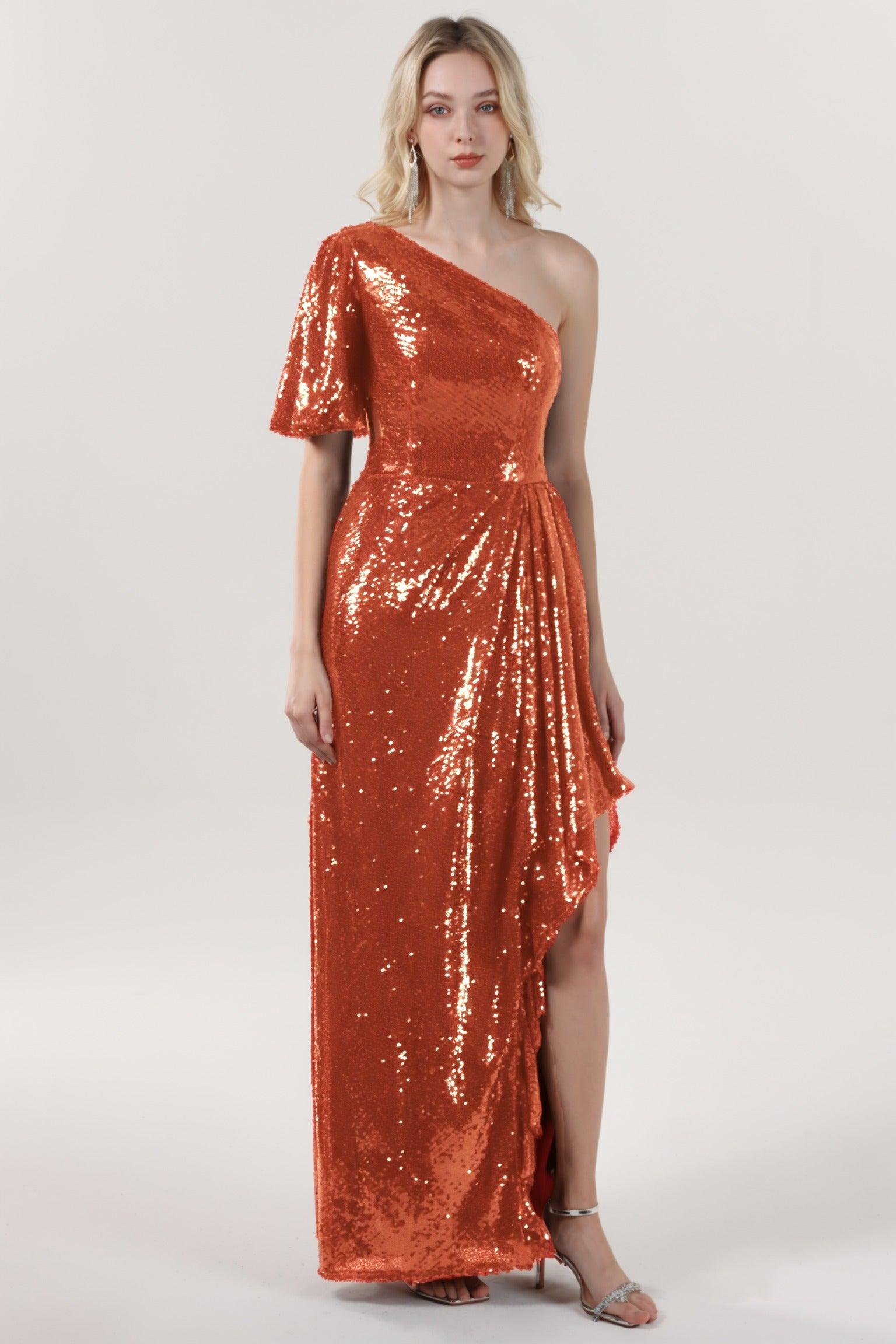Sheath-Column Maxi Sequined Formal Dress CS0620 - COCOMELODY