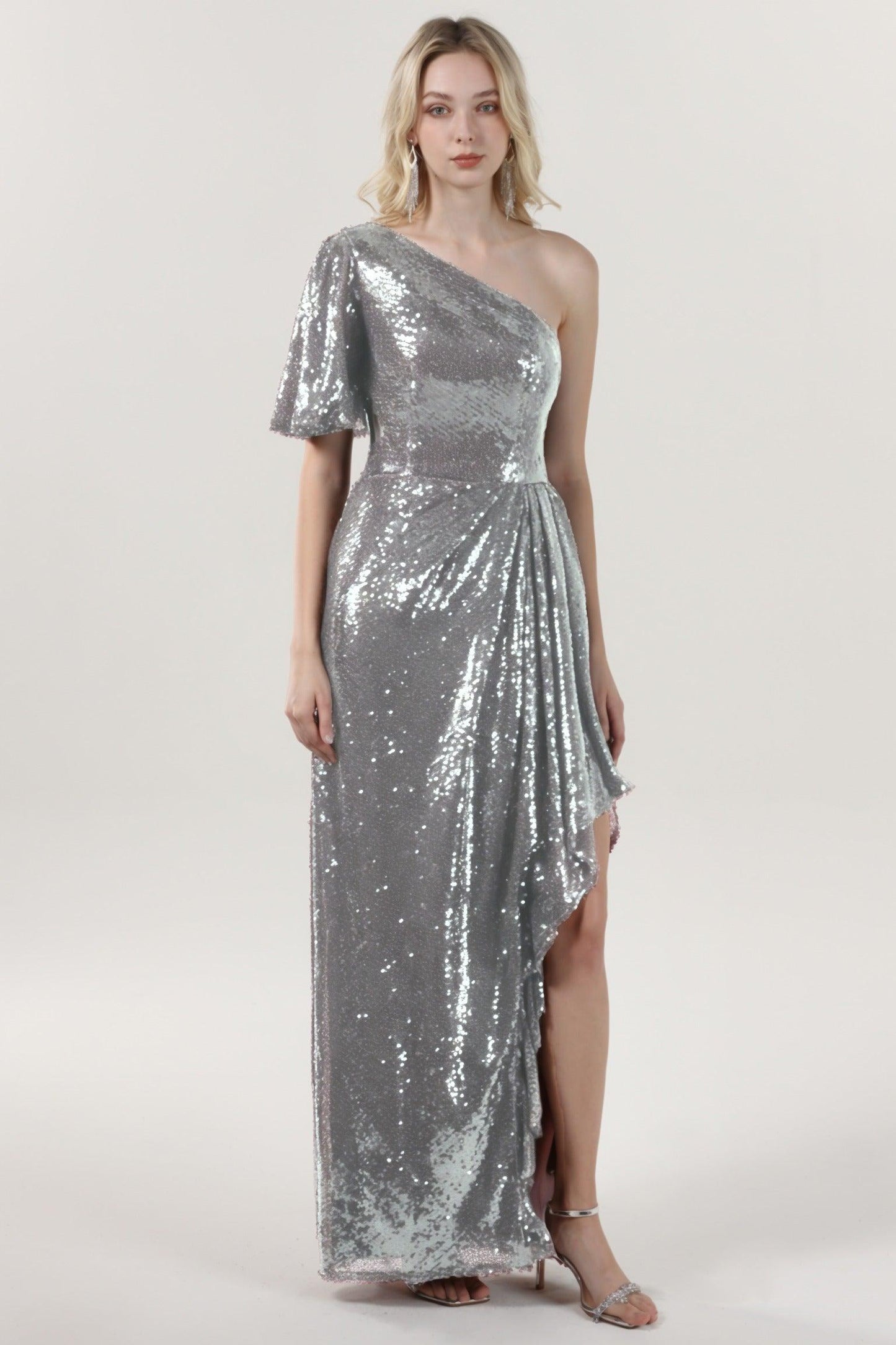 Sheath-Column Maxi Sequined Formal Dress CS0620 - COCOMELODY
