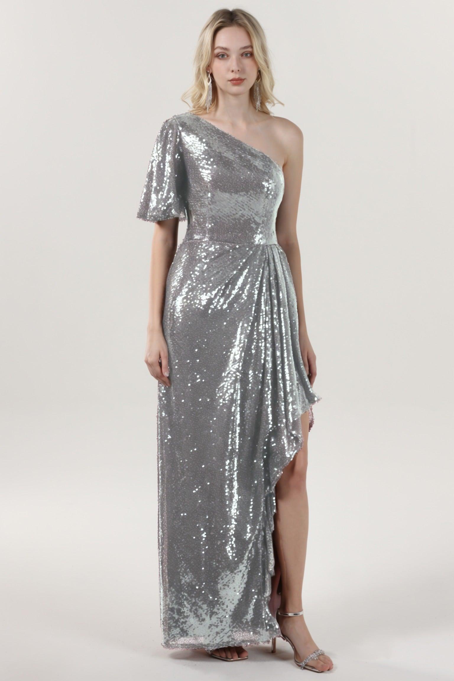 Sheath-Column Maxi Sequined Formal Dress CS0620 - COCOMELODY