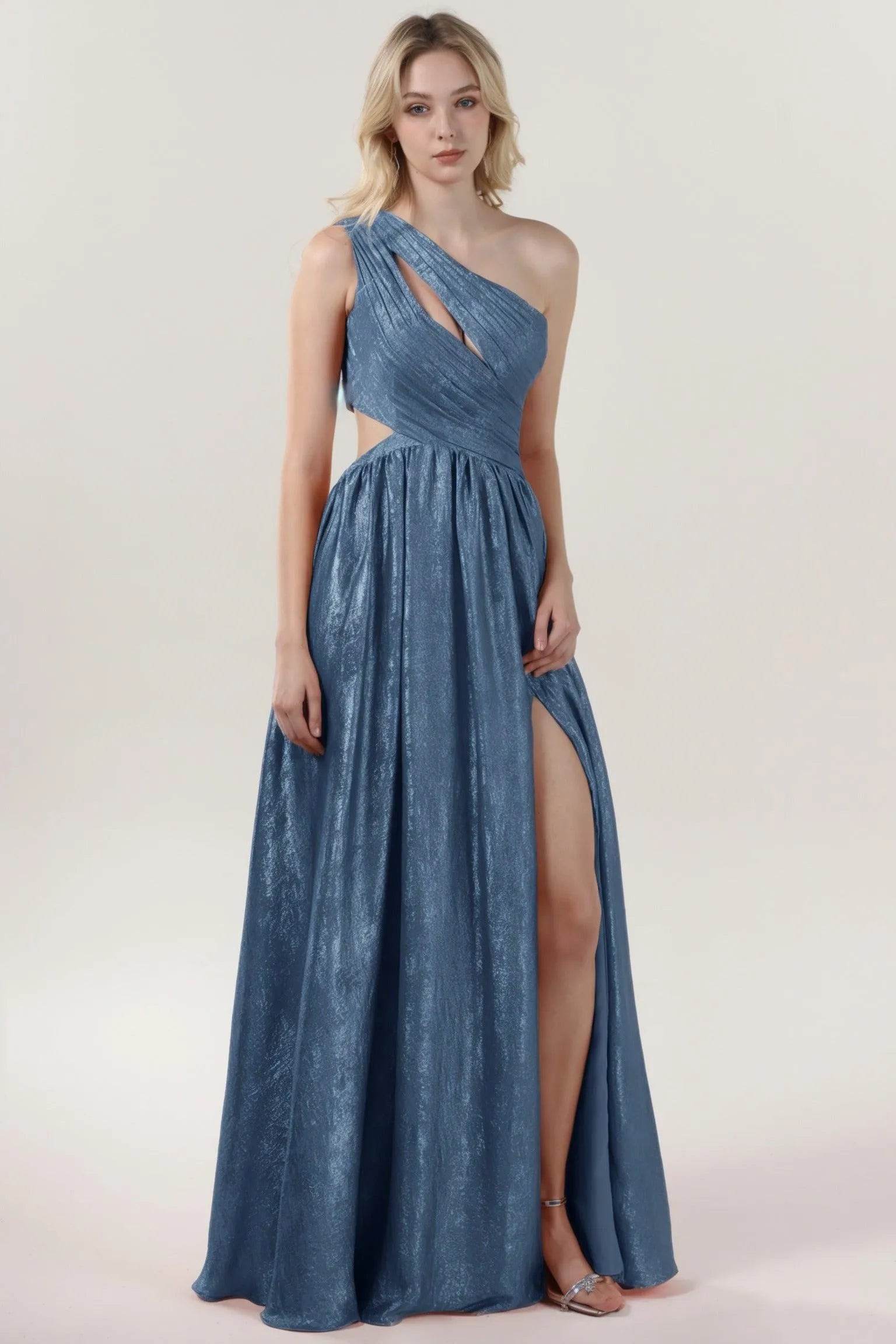 Cocmelody Orange Prom Dress Metallic Formal Dress CS0642, Grey Cocmelody Orange Prom Dress Metallic Formal Dress CS0642, Grey