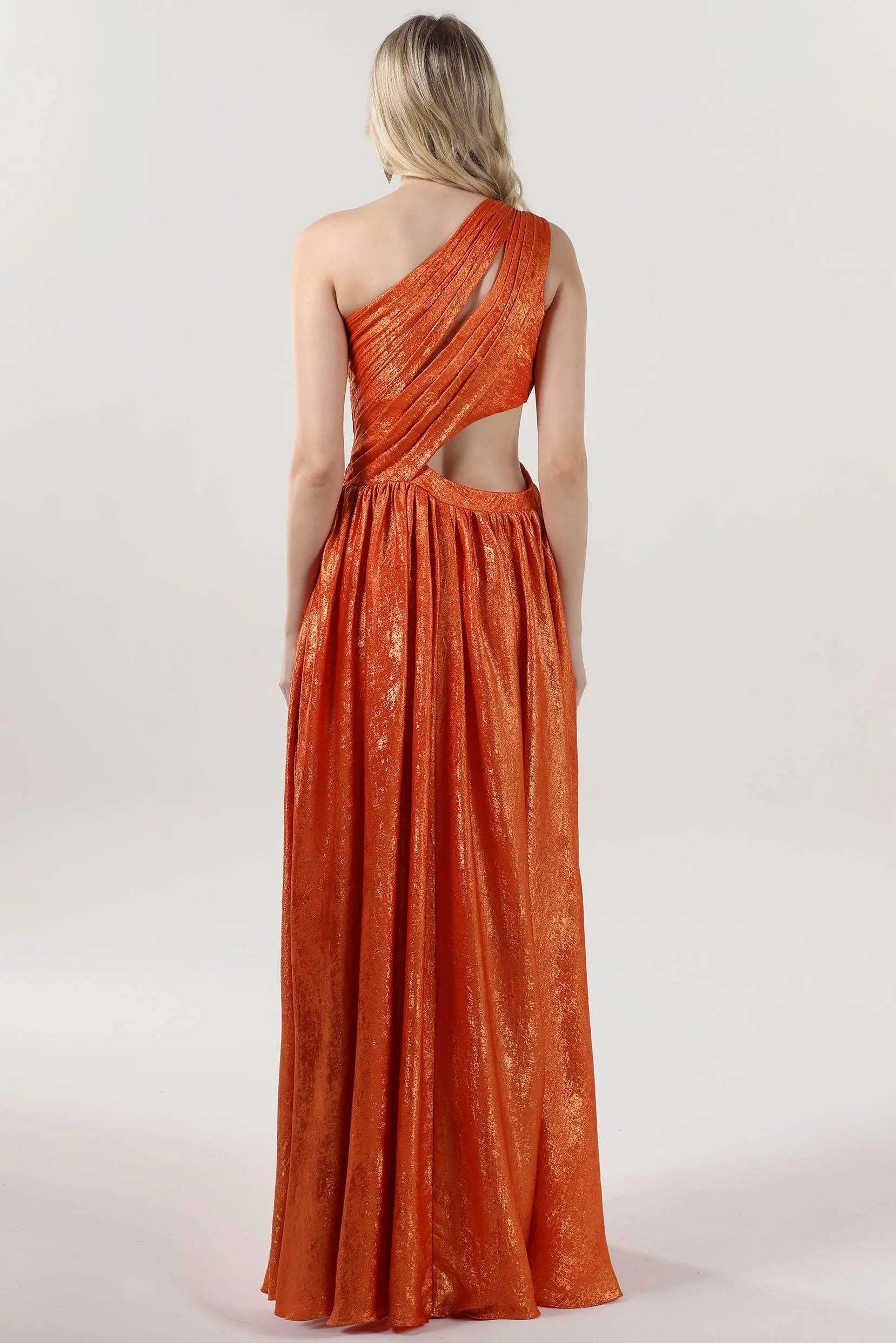 A-Line Maxi Metallic Formal Dress CS0642 - COCOMELODY