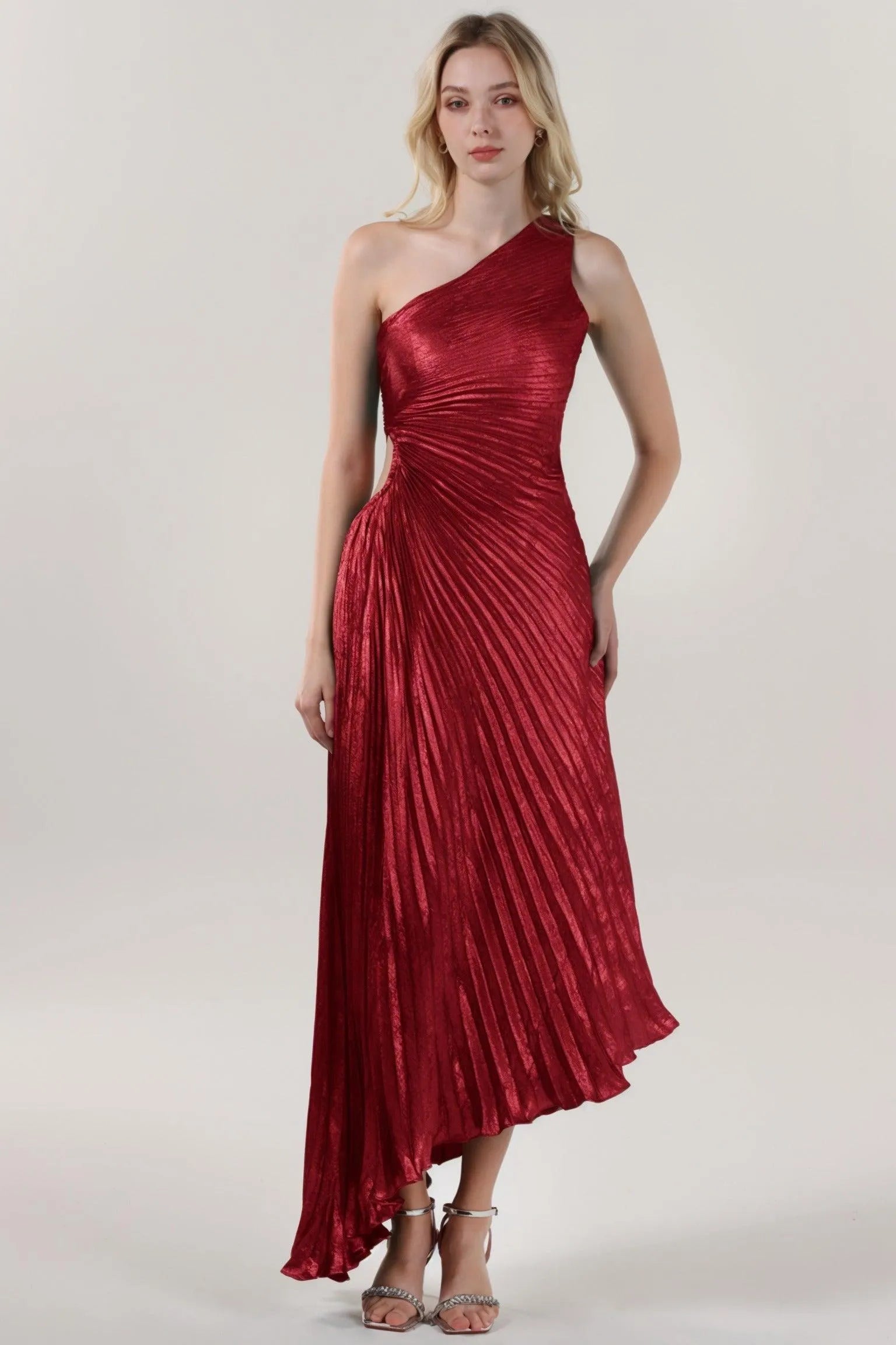 Sheath-Column Midi Metallic Formal Dress CS0644 - COCOMELODY