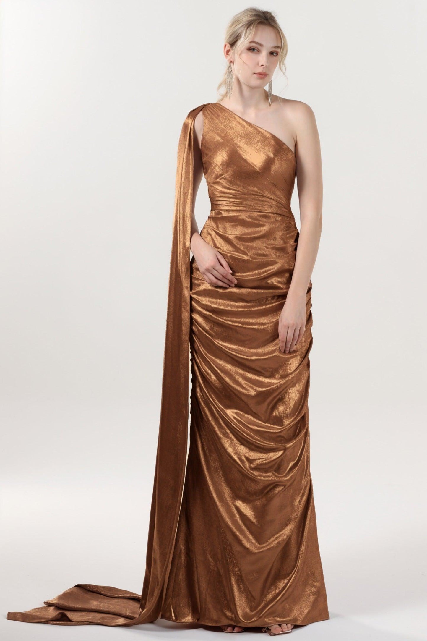 Trumpet-Mermaid Maxi Metallic Formal Dress CS0647 - COCOMELODY