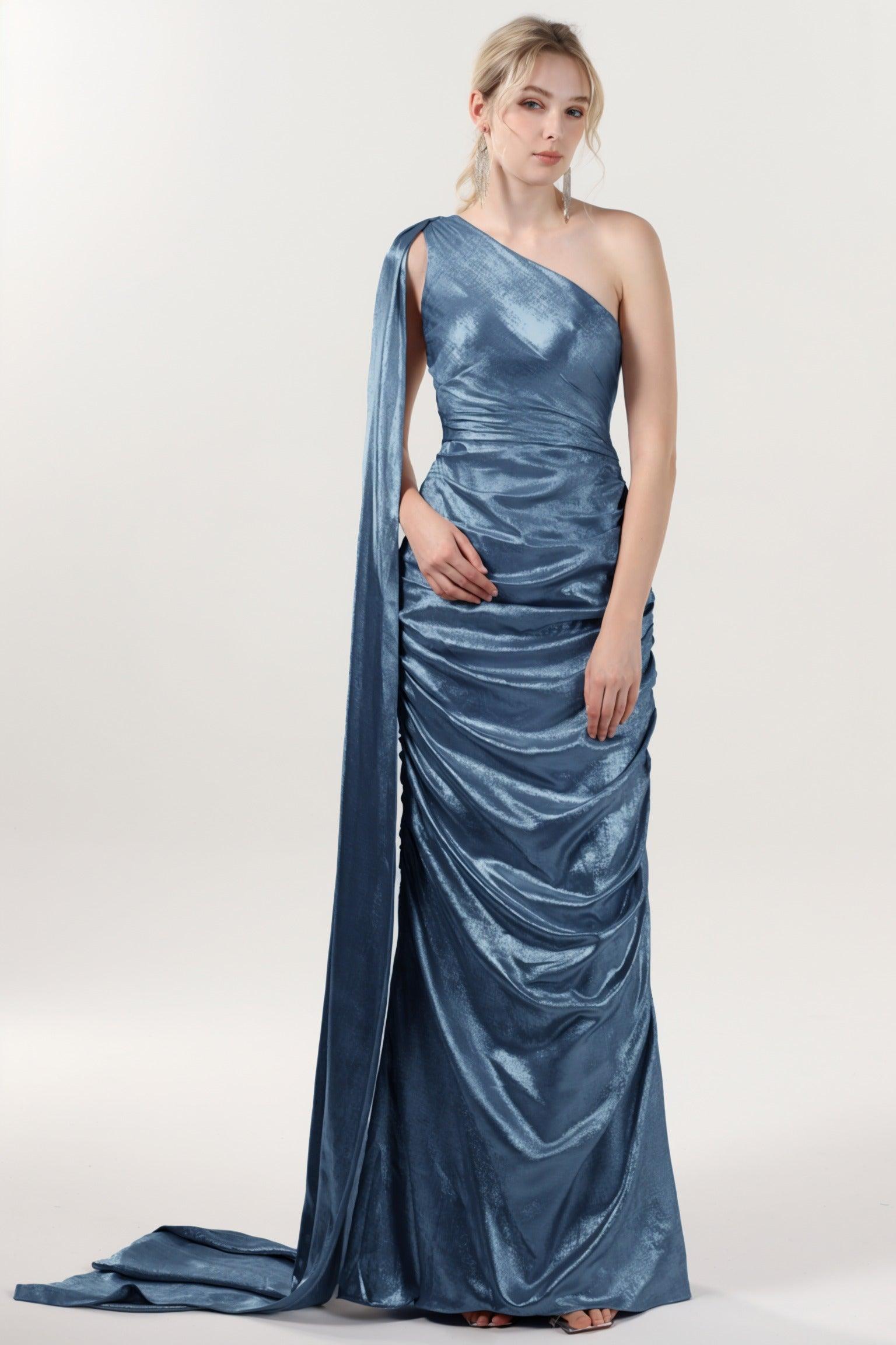 Trumpet-Mermaid Maxi Metallic Formal Dress CS0647 - COCOMELODY