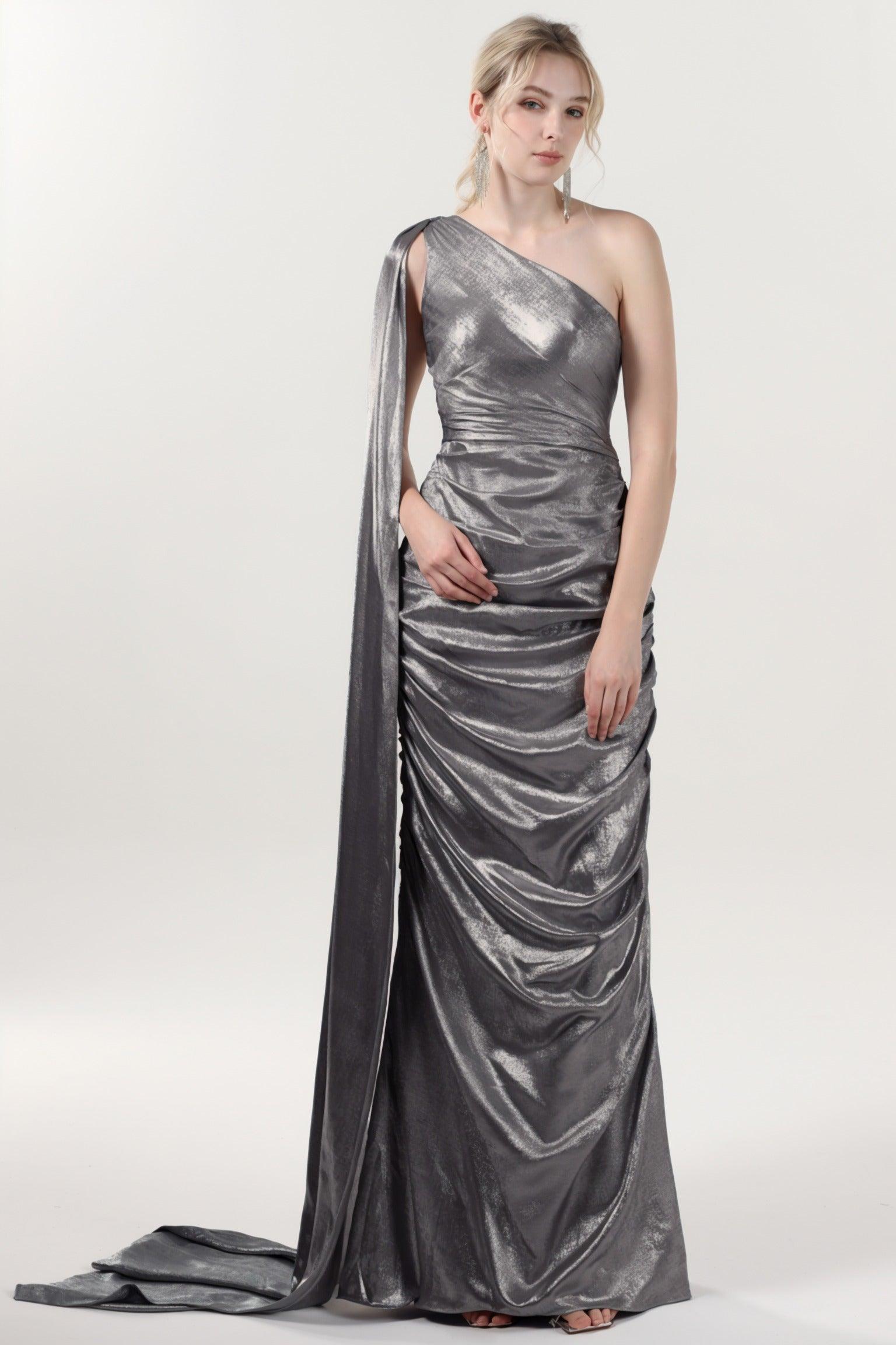 Trumpet-Mermaid Maxi Metallic Formal Dress CS0647 - COCOMELODY