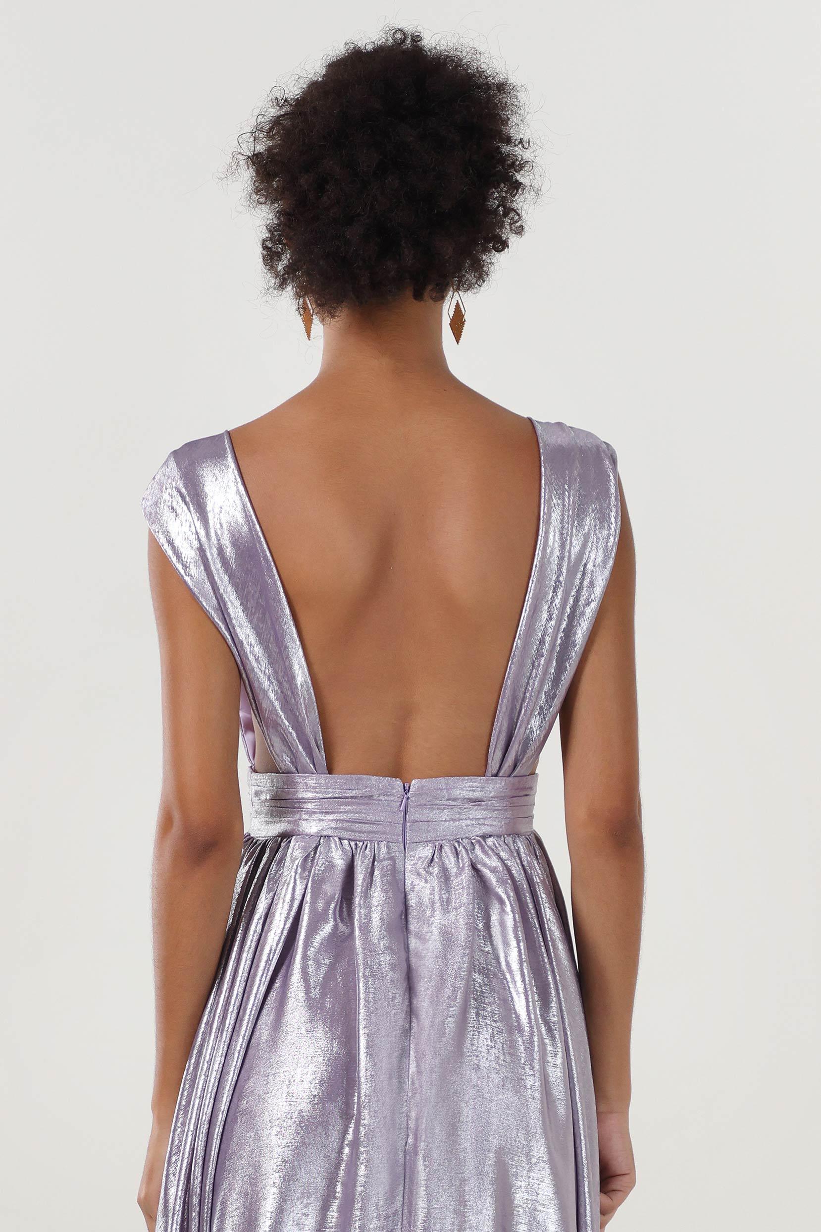 A-line Maxi Metallic Formal Dress CS0648 - COCOMELODY