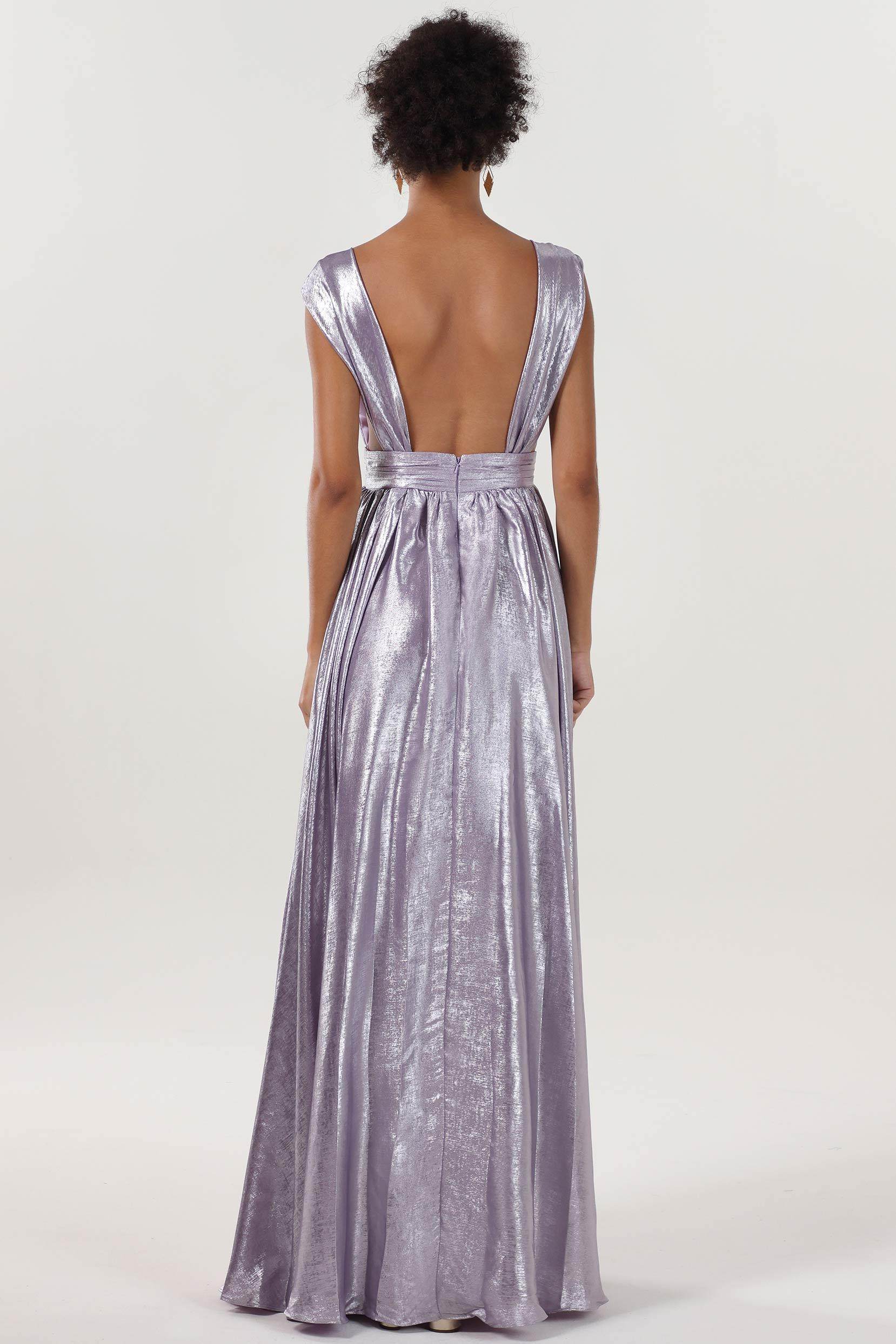A-line Maxi Metallic Formal Dress CS0648 - COCOMELODY
