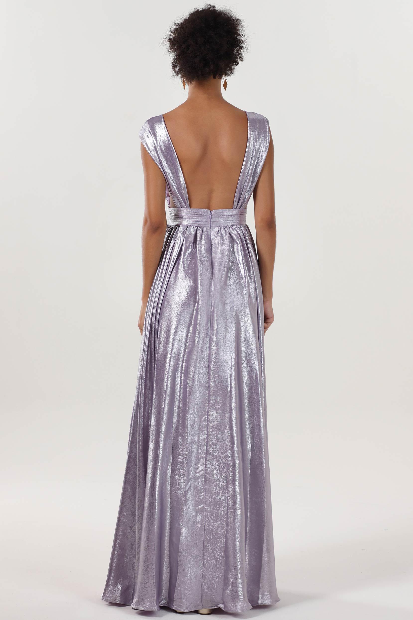 A-line Maxi Metallic Formal Dress CS0648 - COCOMELODY