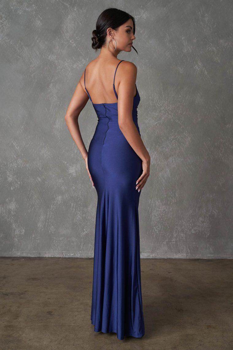 Sheath-Column Floor Length Nylon Spandex Dress COCOMELODY CS0680, 7 Days / Navy / M Sheath-Column Floor Length Nylon Spandex Dress COCOMELODY CS0680, 7 Days / Navy / M
