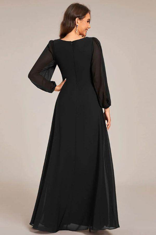 A-Line Maxi Chiffon Dress CS0681 - COCOMELODY