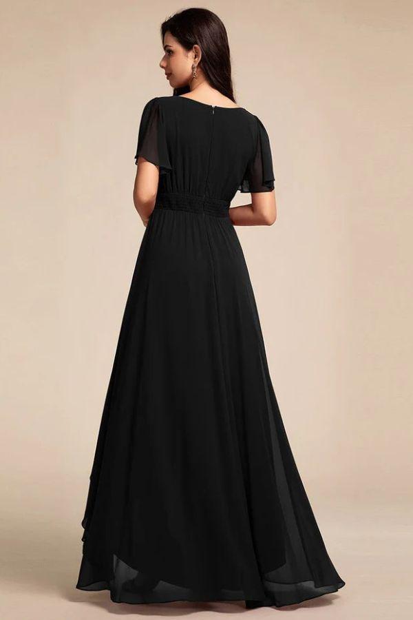 Asymmetrical Maxi Chiffon Dress CS0684 - COCOMELODY