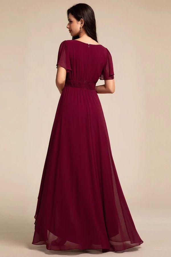 Asymmetrical Maxi Chiffon Dress CS0684 - COCOMELODY