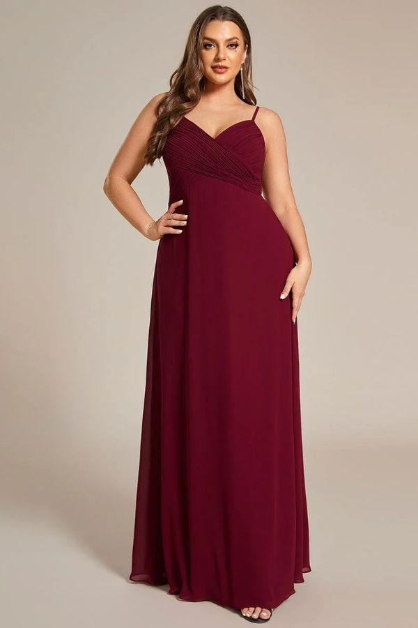 A-Line Maxi Chiffon Dress CS0690 - COCOMELODY
