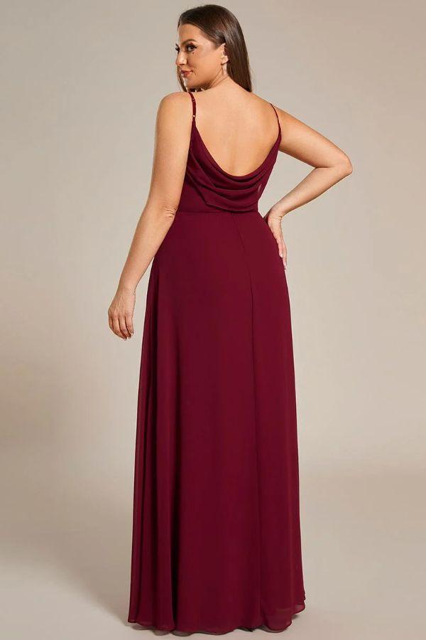A-Line Maxi Chiffon Dress CS0690 - COCOMELODY