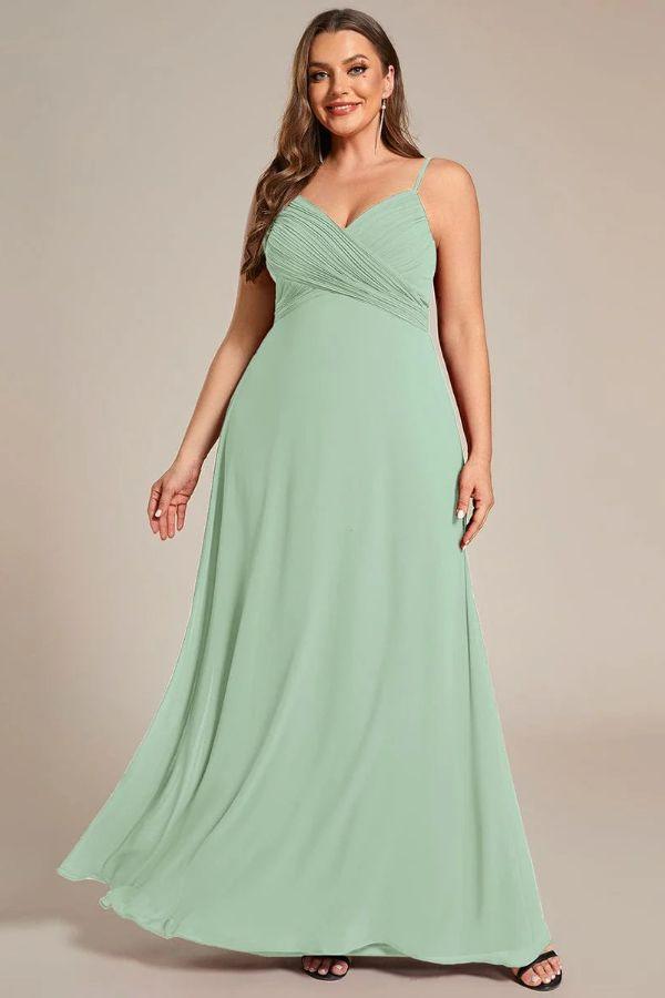 A-Line Maxi Chiffon Dress CS0690 - COCOMELODY