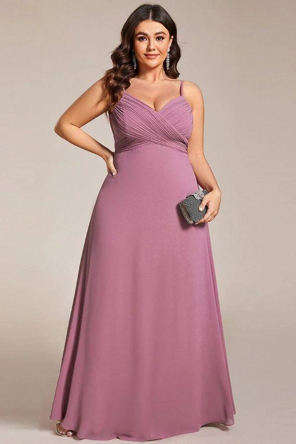 A-Line Maxi Chiffon Dress CS0690 - COCOMELODY