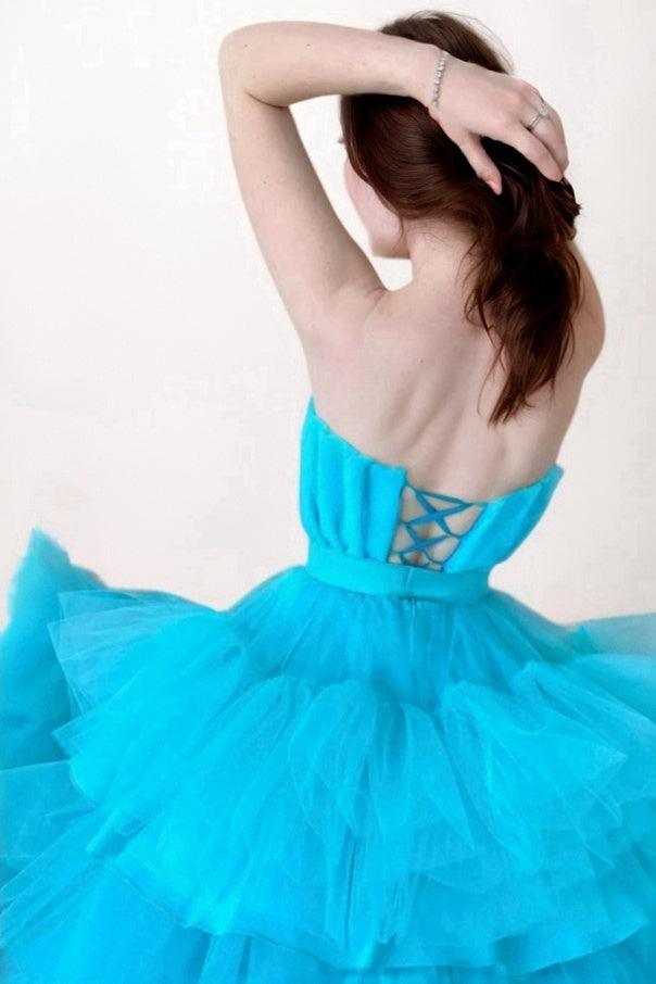 Ball Gown High-Low Tulle Prom Dress CS0706 - COCOMELODY