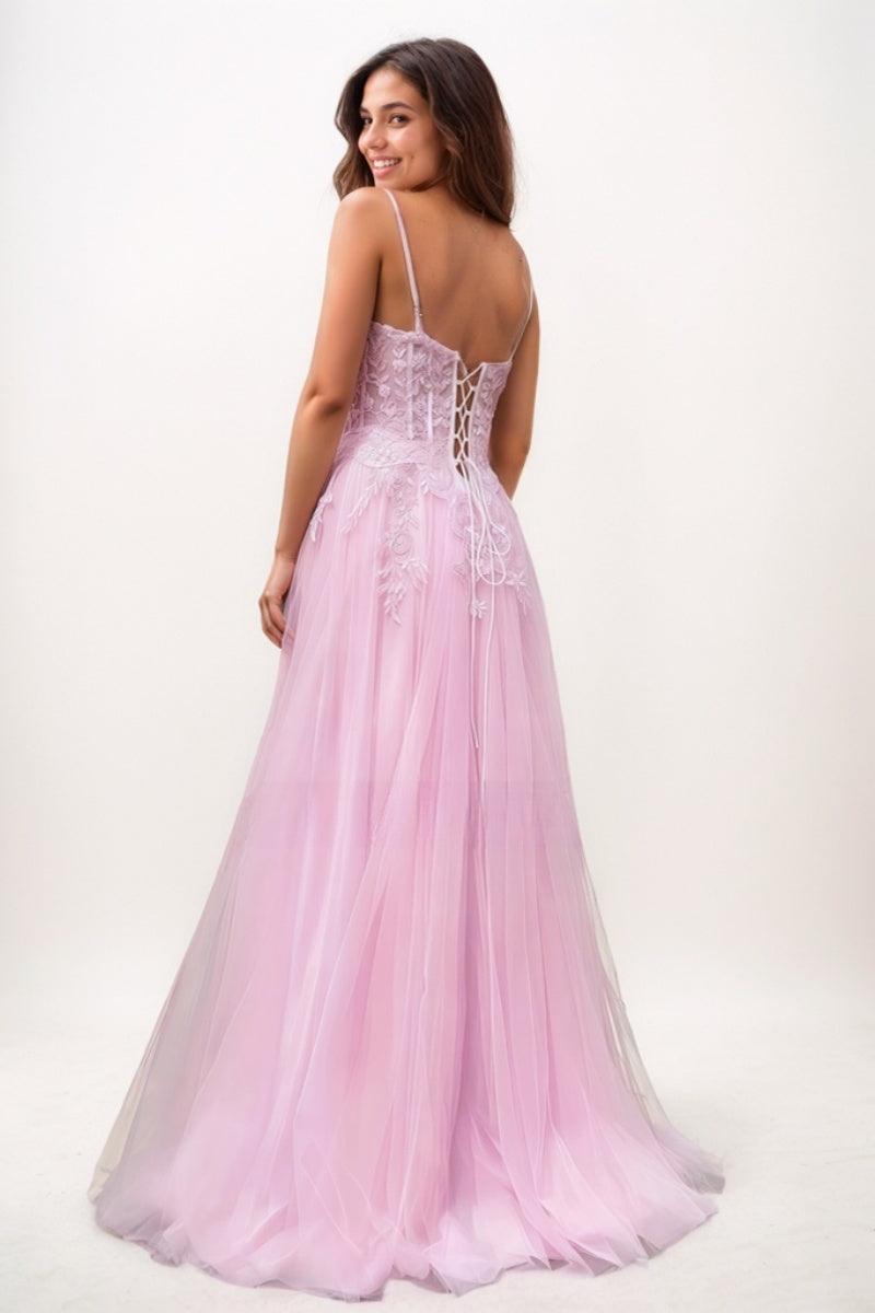 A-Line V-Neck Silk Like Satin Prom Dresses CS0764 - COCOMELODY