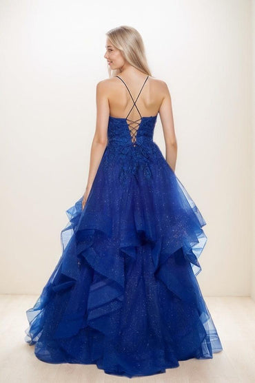 Ball Gown Sweetheart Tiered Skirt Tulle Prom Dresses CS0842 - COCOMELODY