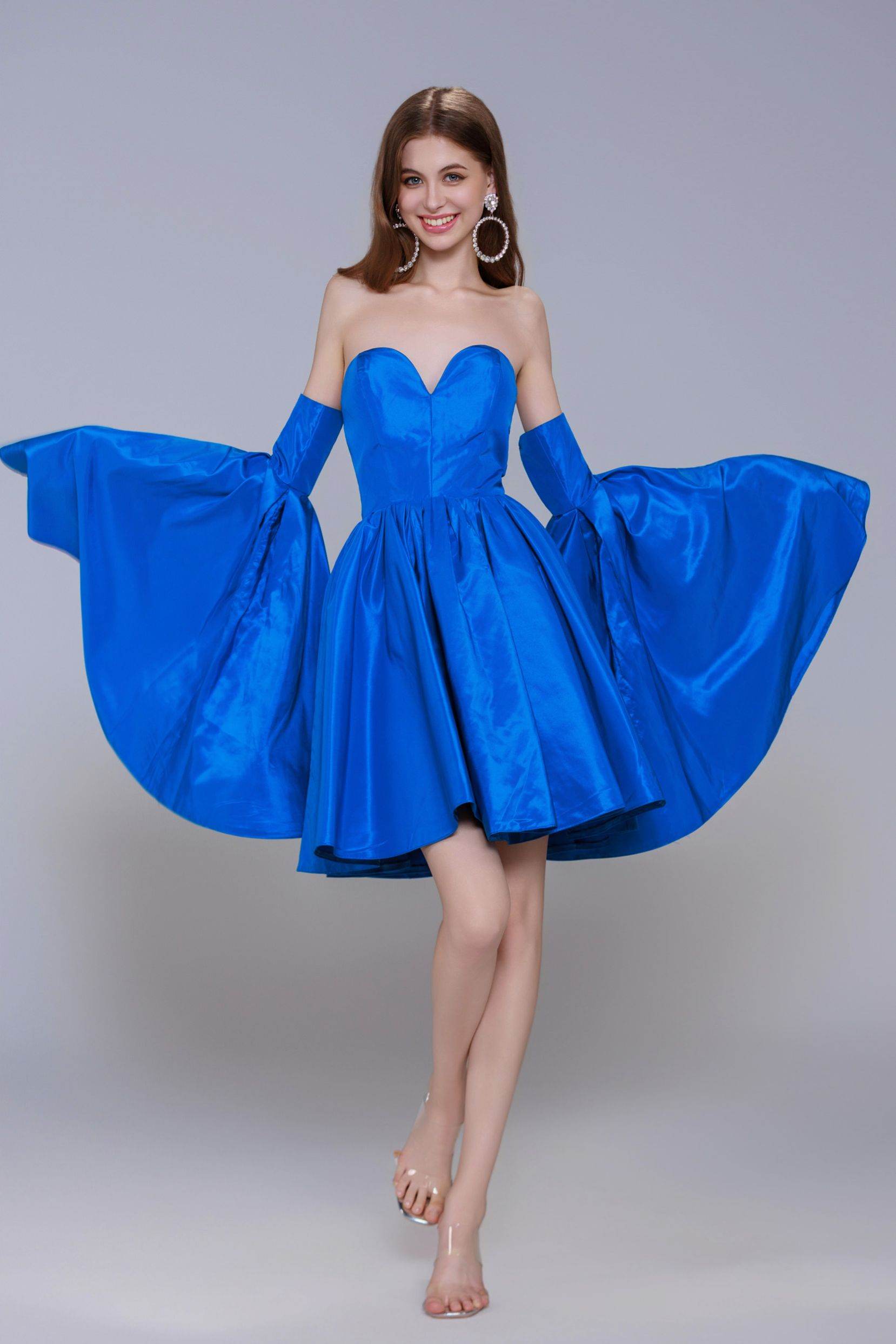 mini taffeta dress A-Line Mini Taffeta Hoco Dresses 2025 COCOMELODY CS0950, Burgundy