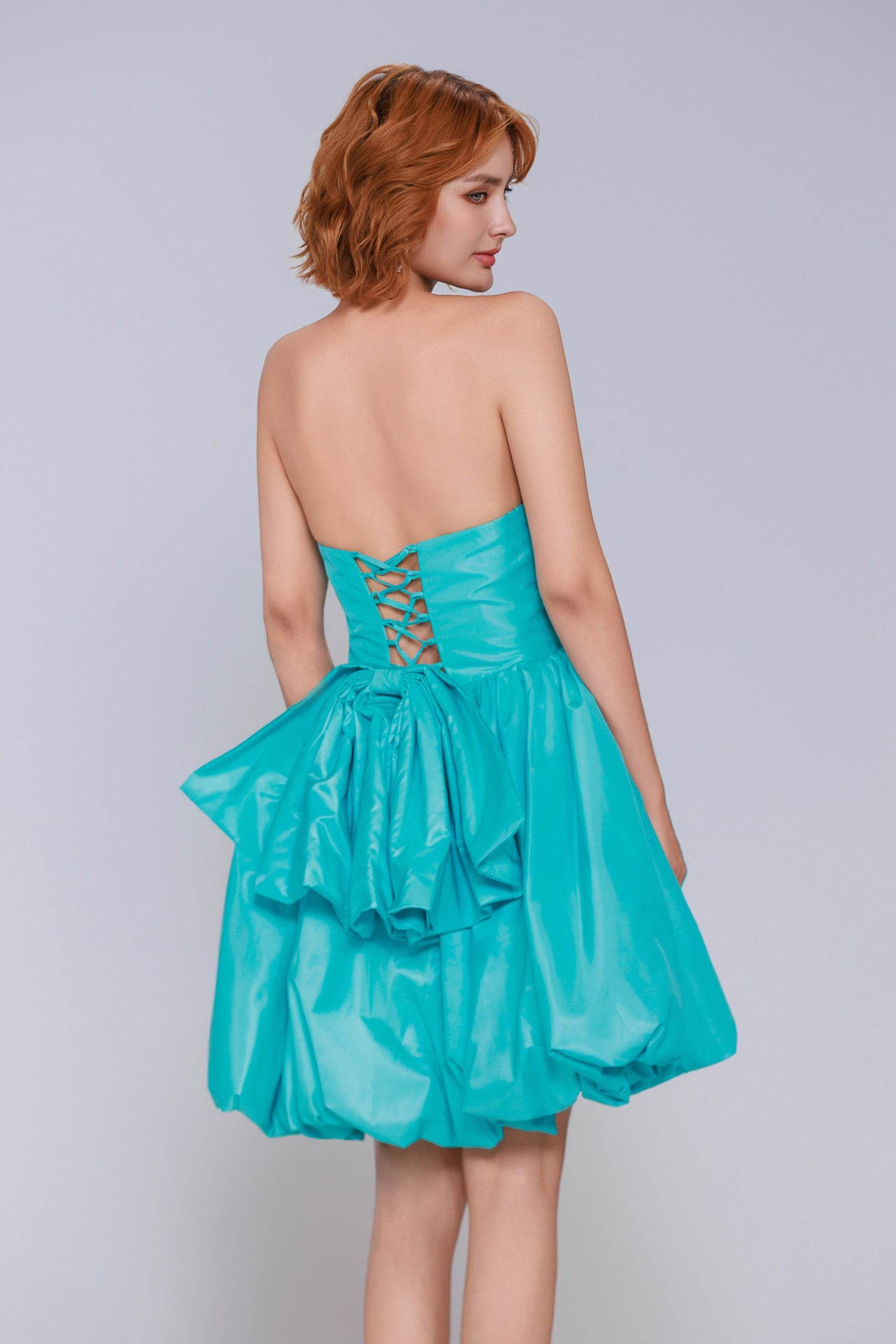 A-Line Mini Taffeta Strapless Homecoming Dresses COCOMELODY CS0951, Hot Pink A-Line Mini Taffeta Strapless Homecoming Dresses COCOMELODY CS0951, Hot Pink