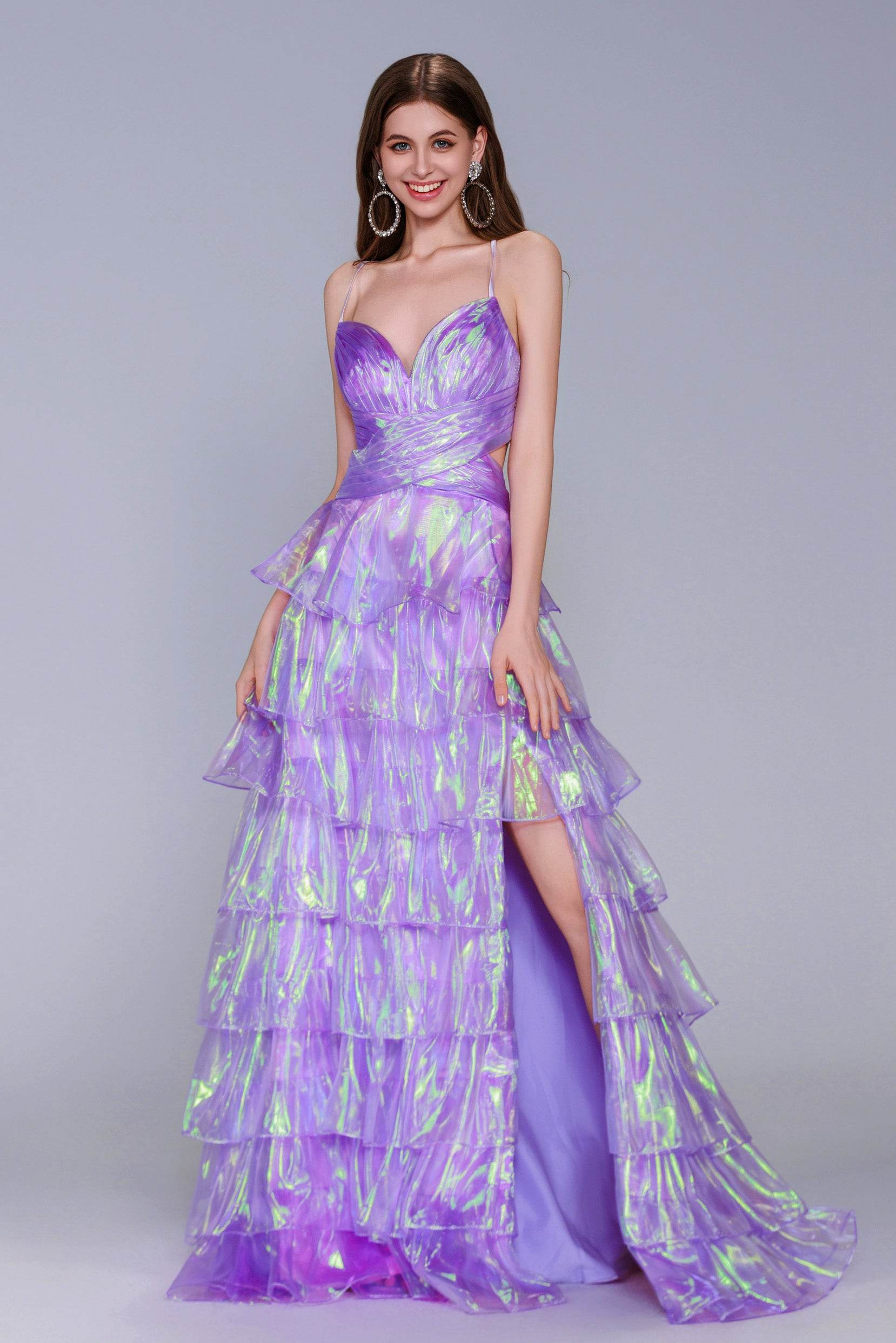 A-Line Maxi Organza Prom Dress CS0956 - COCOMELODY