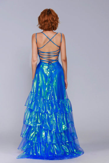 A-Line Maxi Organza Prom Dress CS0959 - COCOMELODY