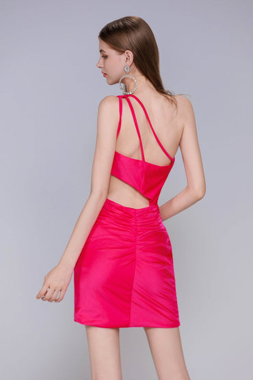 Sheath-Column Mini Stretch Crepe Homecoming Dress CS0978 - COCOMELODY