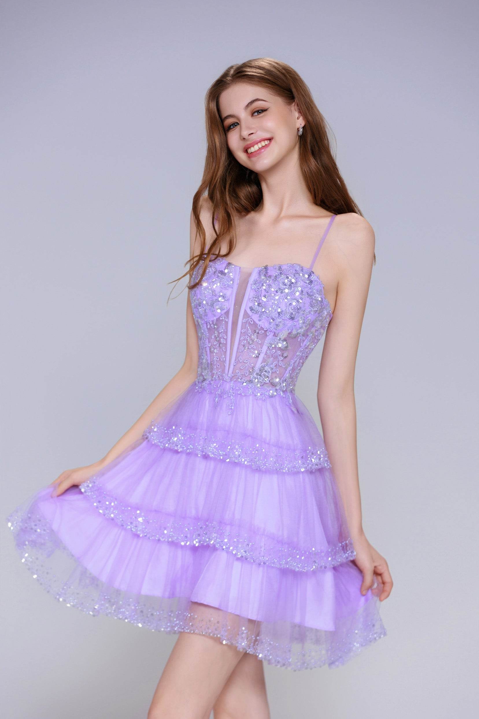 ball mini dress Mini Tulle Tiered Fit and Flare Homecoming Dress with Lace COCOMELODY CS0999 ball mini dress Mini Tulle Tiered Fit and Flare Homecoming Dress with Lace COCOMELODY CS0999