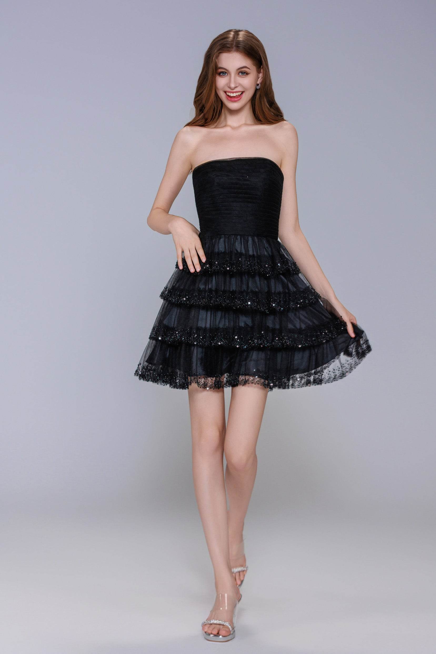 A-Line Mini Tulle Homecoming Dress CS1016 - COCOMELODY
