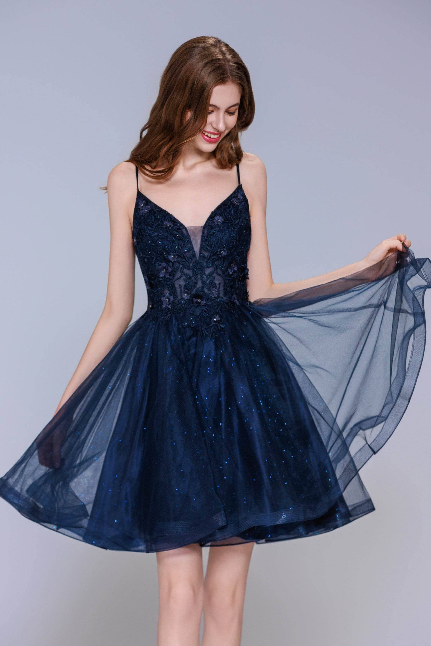 A-Line Mini Tulle Homecoming Dress CS1019 - COCOMELODY