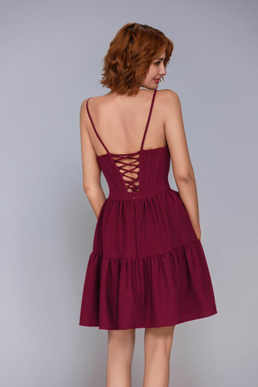 A-Line Mini Stretch Crepe Homecoming Dress CS1038 - COCOMELODY
