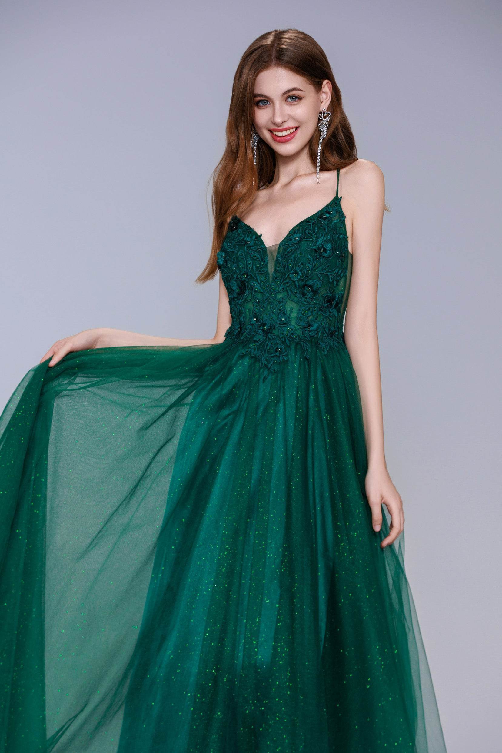 A-Line Maxi Tulle Plus Size Prom Dress COCOMELODY CS1060 A-Line Maxi Tulle Plus Size Prom Dress COCOMELODY CS1060