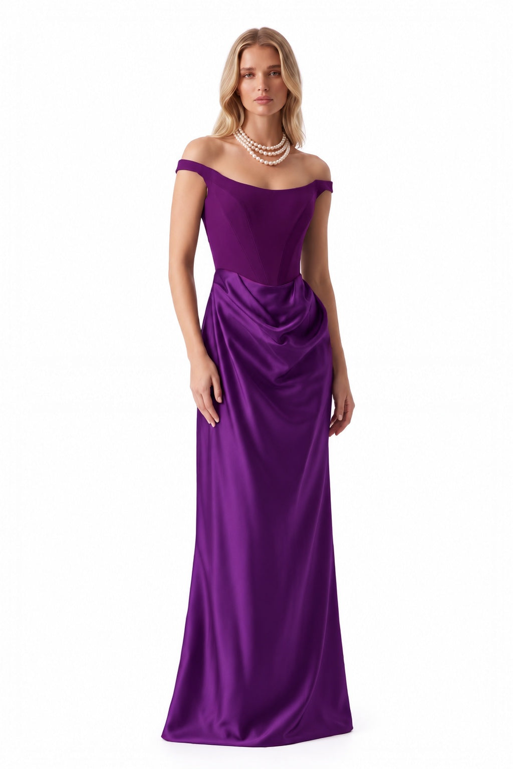 Sheath Floor Length Elastic Cloth Acetate Satin Special Occasion Dress CS1091