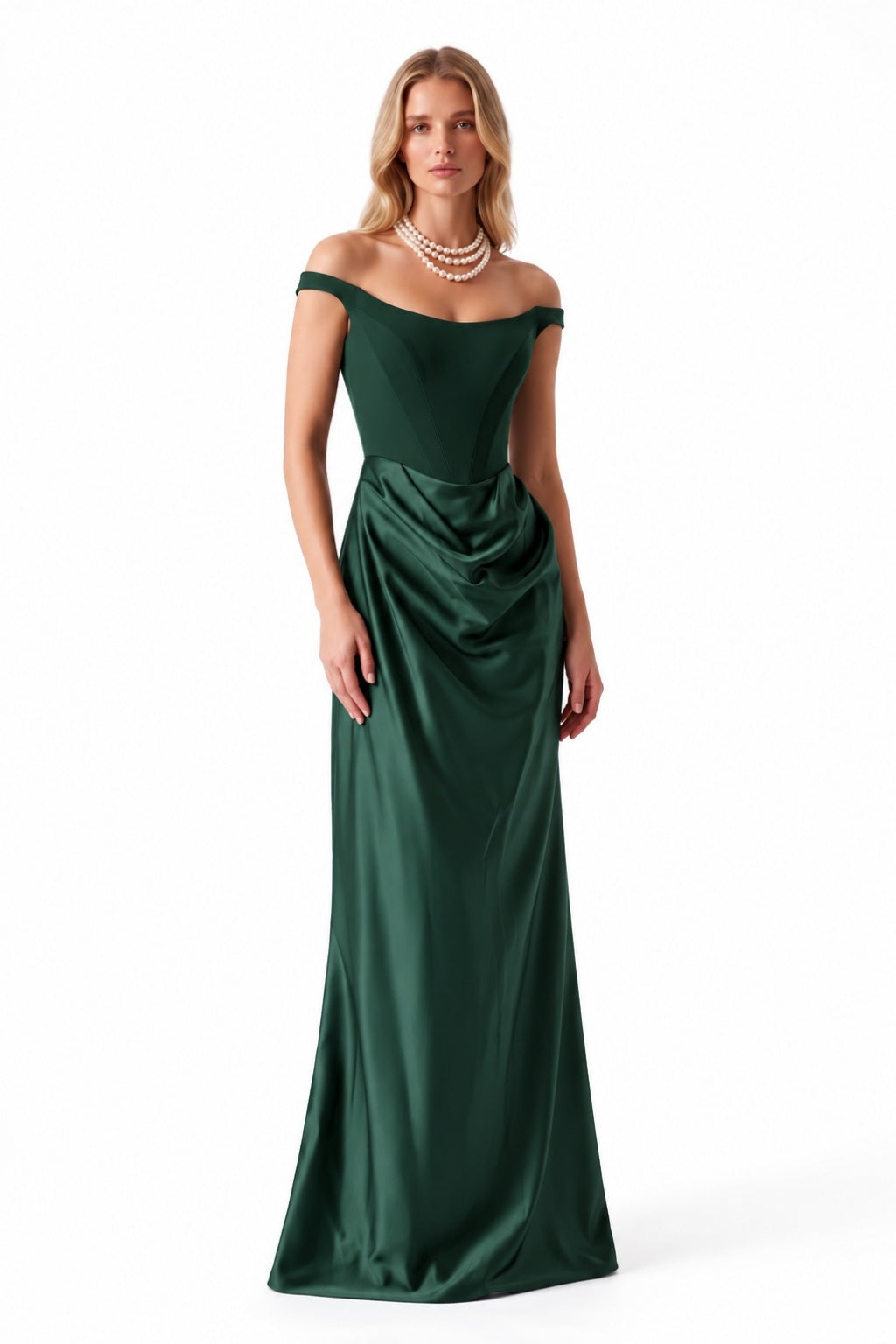 Sheath Floor Length Elastic Cloth Acetate Satin Special Occasion Dress CS1091