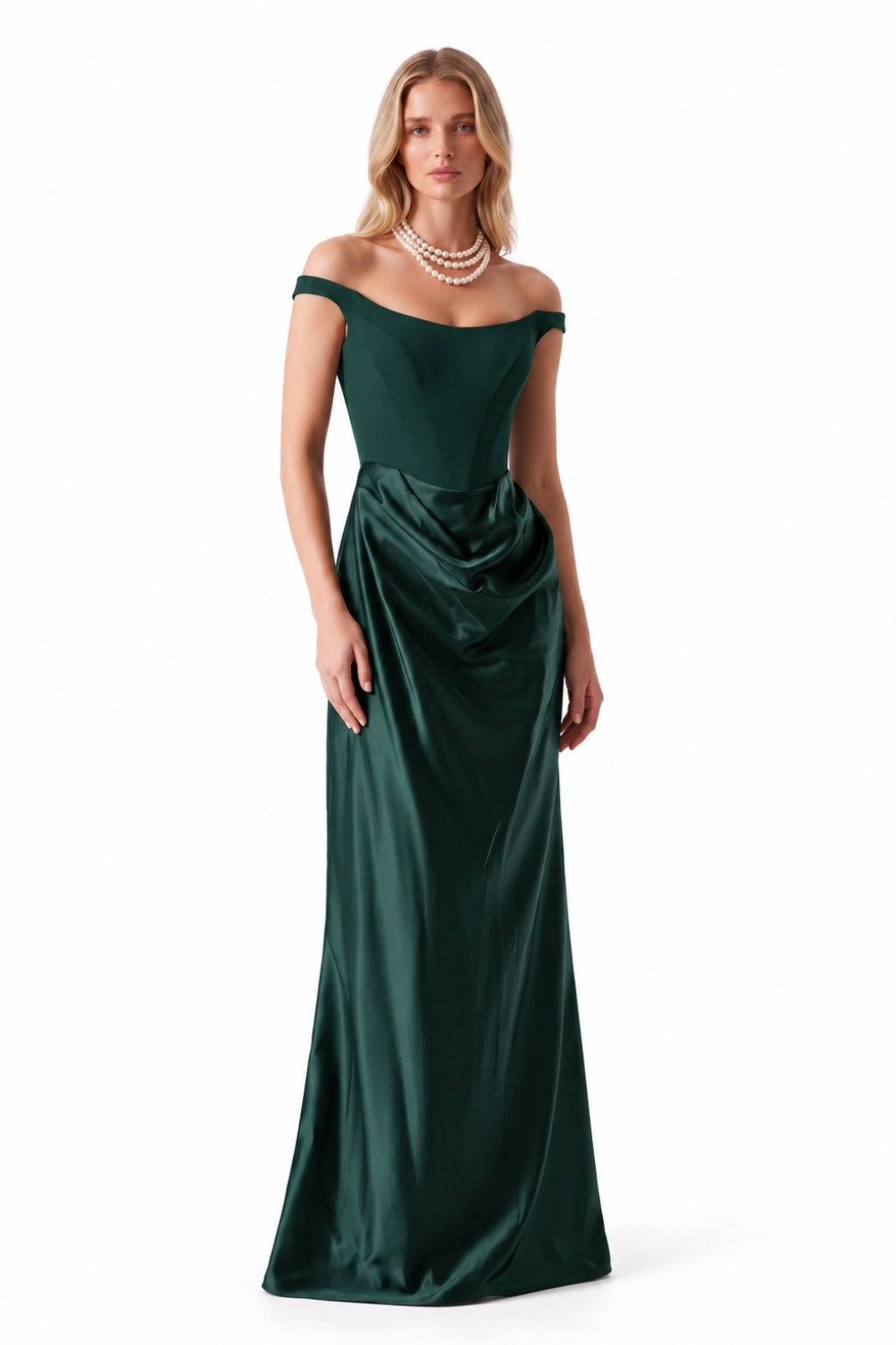 Sheath Floor Length Elastic Cloth Acetate Satin Special Occasion Dress CS1091