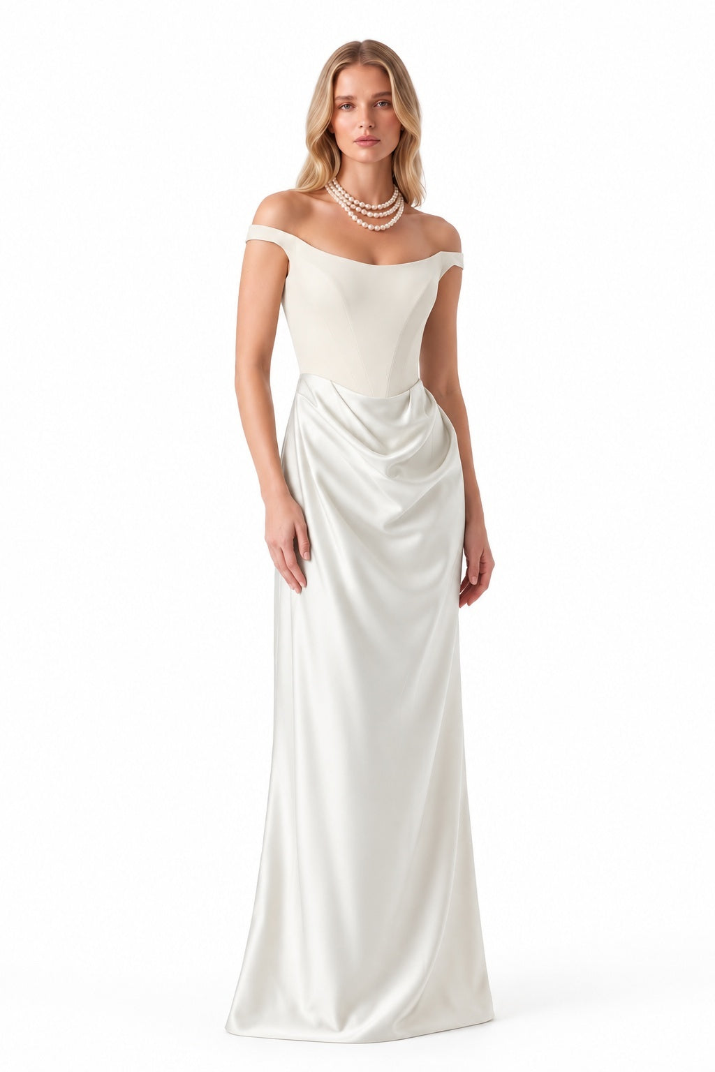 Sheath Floor Length Elastic Cloth Acetate Satin Special Occasion Dress CS1091