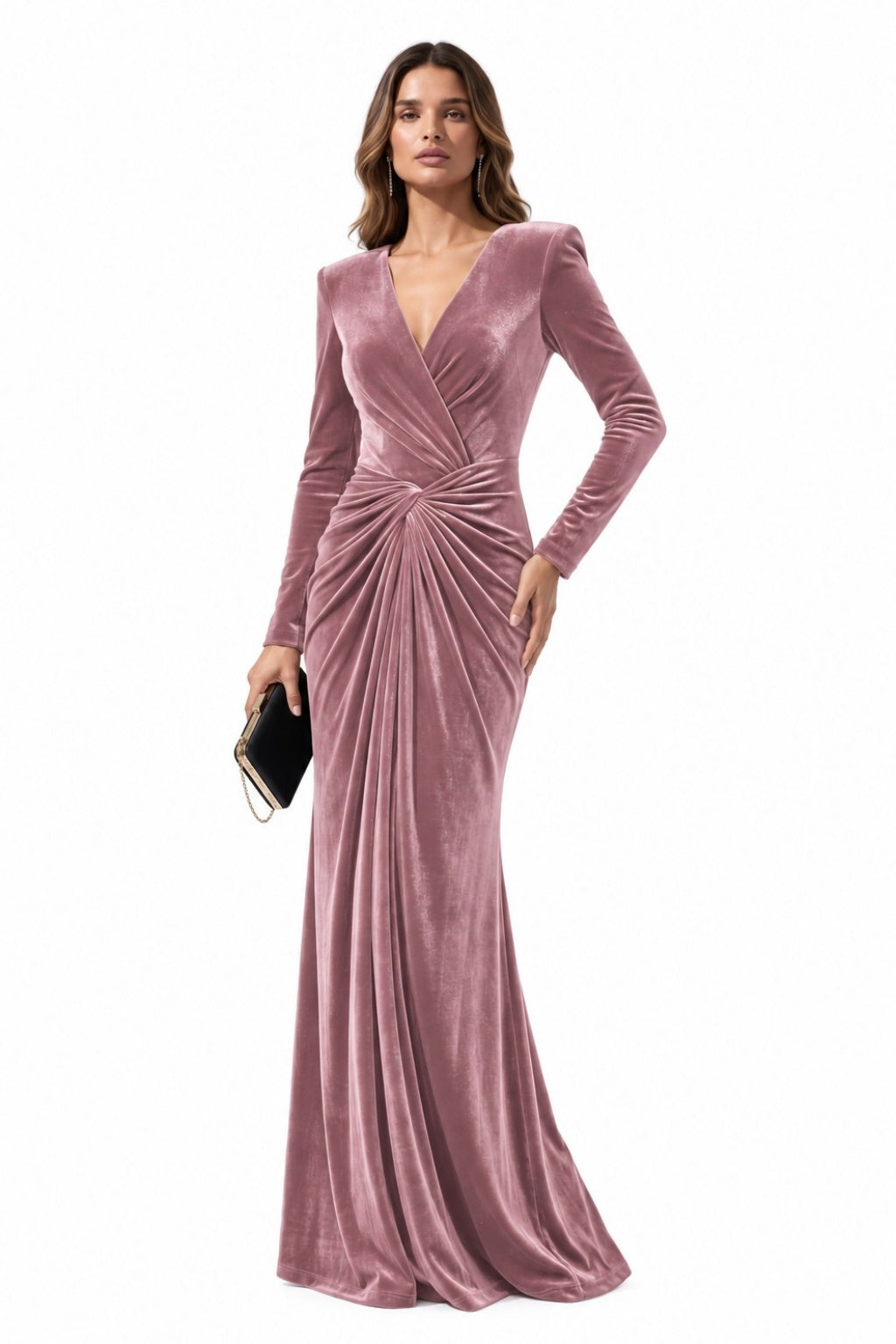Trumpet-Mermaid Floor Length Velvet Special Occasion Dress CS1094