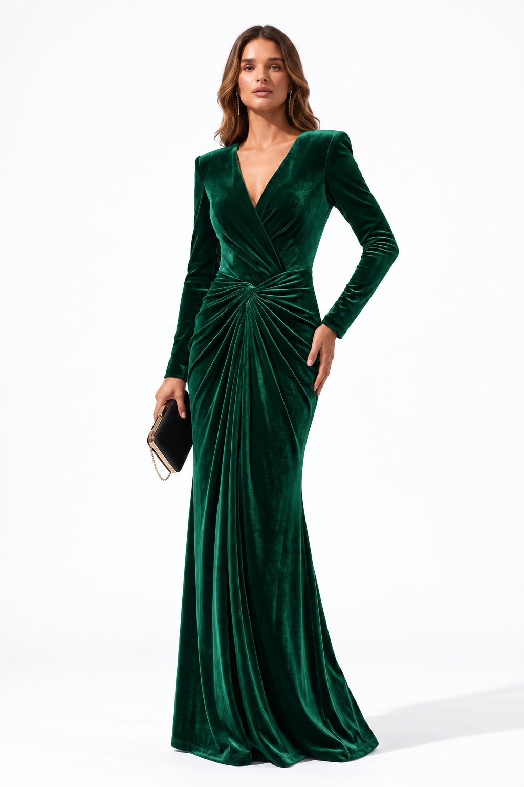 Trumpet-Mermaid Floor Length Velvet Special Occasion Dress CS1094