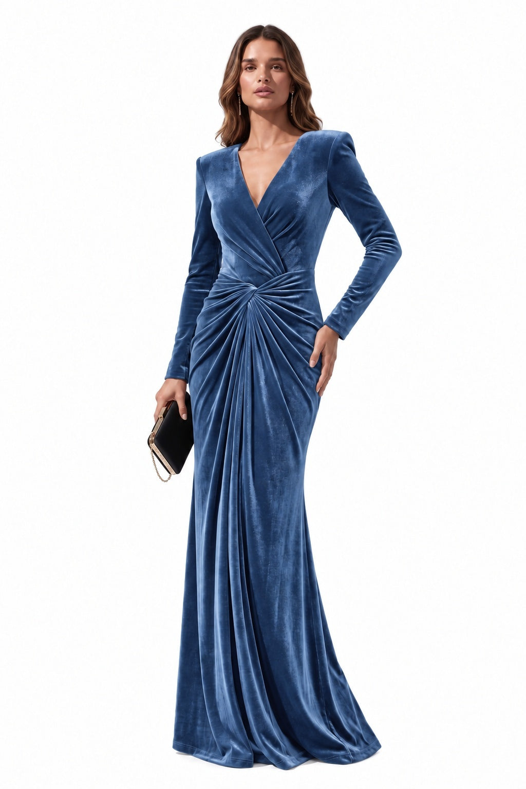 Trumpet-Mermaid Floor Length Velvet Special Occasion Dress CS1094